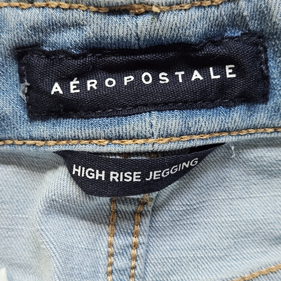 Aeropostale High Rise Jeggings Distressed size 2 Reg EUC - Picture 4 of 5